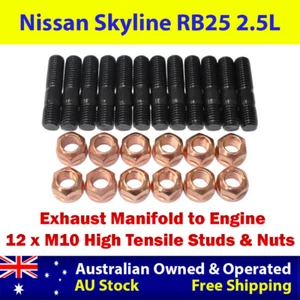 High Tensile Exhaust Manifold Stud Kit For Nissan Skyline RB25 2.5L - Picture 1 of 5
