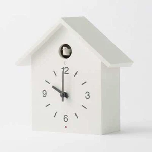 MUJI Reloj Cuco Reloj Pared Grande Blanco 255x125x267mm Pájaros Moderno De Japón - Imagen 1 de 5
