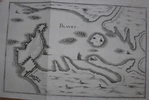 Le BLAVET. Le Scorff. Port Louis Lorient Estuaire. Plan du XVIIIè siècle. - Picture 1 of 1