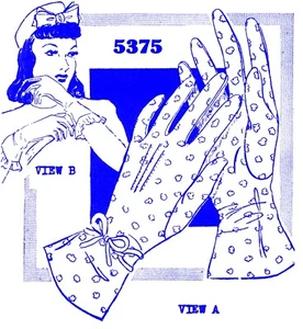 GLOVE Pattern Anne Cabot's 5375 Women's GLOVES Vintage - Picture 1 of 4