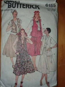 Butterick Sewing Pattern No 6155 Vest and Skirt Size 12 Used - Bild 1 von 2