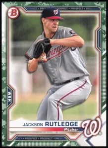 2021 Bowman #BP-103 Jackson Rutledge Prospects Camo Washington Nationals - Picture 1 of 2