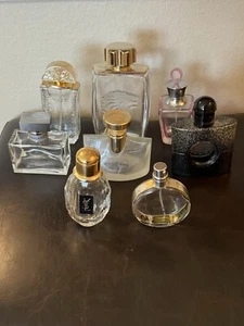 Lote De Colección De 8 Botellas De Perfume Vacías De Diseñador Lalique Chanel Ralph Lauren Yves - Imagen 1 de 21