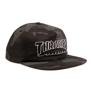 Thrasher Magazine OUTLINED SKATE MAGO LOGO Snapback Skateboard Hat BLACK CAMO - Picture 1 of 1