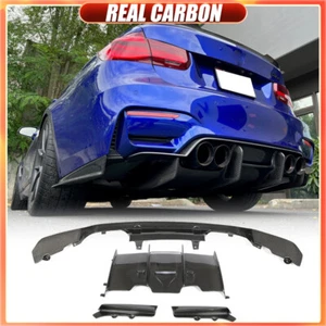 Kits de carrocería difusor parachoques trasero carbono real para BMW F80 M3 F82 F83 M4 2014-19 - Imagen 1 de 14