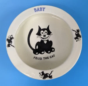 Cuenco de cerámica Felix The Cat años 20 Eslovaquia RARO de colección - Imagen 1 de 13