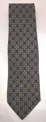 NOS Robert Talbott Bunce Brothers Shades Brown Geometric Neck Tie 56" Long - Image 1 of 4
