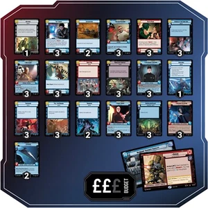 MAZO COMPLETO Bossk Azul Vigilancia Rojo Star Wars Ilimitado SWU TWI BASE LÍDER ££ - Imagen 1 de 3