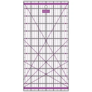 Semplix Patchwork-Quiltlineal (12" x 6" / 2,5 mm  lila) Schneidlineal messen - Bild 1 von 4