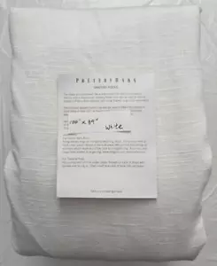 Pottery Barn 3-in-1 Pole Top Emery 1-Curtain Blackout Lining 100" x 84" White - Picture 1 of 3