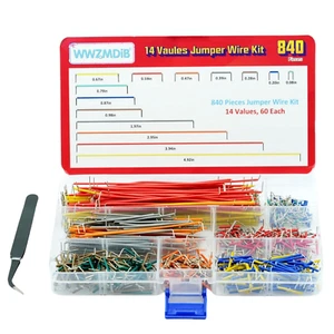 840 Pin Breadboard Jumper Wires Kit 14 Vaules 2-125Mm - Picture 1 of 12