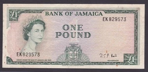 Jamaica 1 Pound 1964 P-51Cd VF - Picture 1 of 2