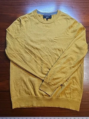 Suéter Banana Republic Amarillo Brezo Italiano Hilo Merino por Baruffa Pullover L Foto 1 de 4