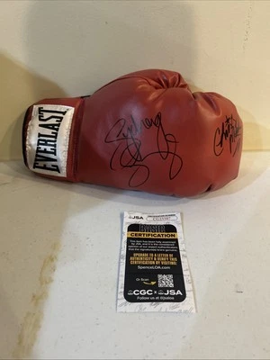 SYDNEY SWEENEY & CHRISTY MARTIN SIGNED AUTOGRAPH BOXING GLOVE JSA COA BIOPIC  - Image 1 of 4