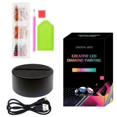  1 Impostare l'interfaccia USB Religioso Gesù Gesù Pittura di strass Lampada da - Image 1 of 4