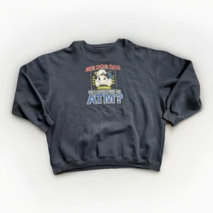 Vintage Big Dogs Crewneck Sweater Do I Look Like An ATM? Navy Blue 3XL - Picture 1 of 4