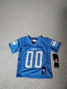 DETROIT LIONS NFL BLUE JERSEY KIDS 2T NWT - Picture 1 of 2