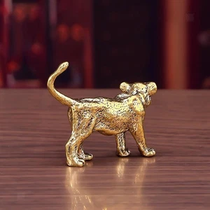 Little Lion Brass Figurine Decorative Statue for Desk Office Centerpiece - Picture 1 of 6
