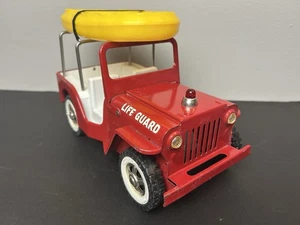 1968 Original Pressed Steel Red Tonka Lifeguard Jeep No.2306 nice condition - Picture 1 of 10
