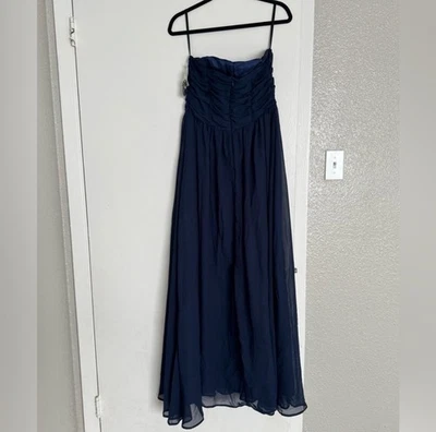 Elegante Vestido Un Deux Trois Formal Azul Marino Sin Tirantes Nuevo con Etiquetas Junior Niñas Talla 10 Foto 1 de 4