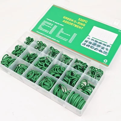 18 Sizes O-ring Seals For Car A/C Air Conditioning Compressor Repair Kit 530Pcs - Image 1 of 4