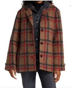 Jonathan Simkhai Standard Denim & Mohair Layered Coat XS - Picture 1 of 7