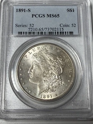 1891 S Morgan Silver Dollar PCGS MS-65 - Image 1 of 2