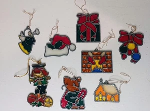 Vintage MCM 70er Weihnachtsschmuck Buntglas Oma Stil Cottagecore Lot 8 - Bild 1 von 6