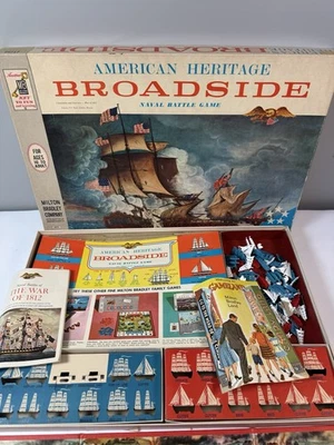 MB American Heritage BROADSIDE Naval Battle Game 1962 Complete - Image 1 of 4