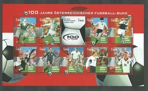 Austria - Posta 2004 Yvert 2294/303 ** Mnh Sport Calcio - Foto 1 di 1