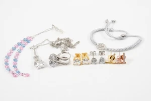 N82X49- Bracciale gioiello in argento 925 orecchini pendenti catena pendente - Foto 1 di 12