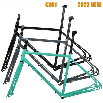  Road Bicycle Disc Brake Frame Gravel Off-Road Bicycle Frame with Seatpost - Image 1 of 4