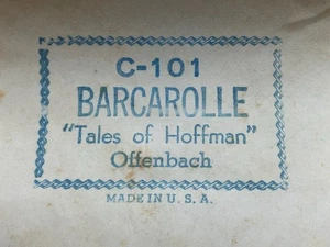 Player Pianorolle BARCAROLLE Tales of Hoffman - Bild 1 von 4