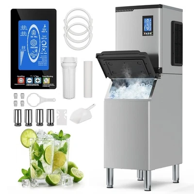 Commercial Ice Maker 780LBS/24H Ice Machine with 450 LBS Storage Ice in 8-15 min - Image 1 of 4