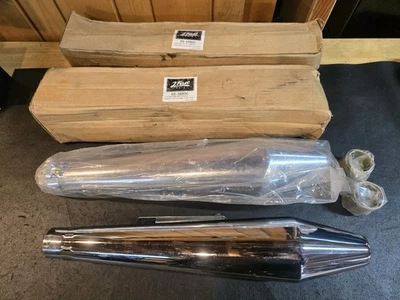 2FastMoto Cromo 19" Cono Corto Megáfono Silenciador Escape 05-1080C SILENCIADOR CAFÉ Foto 1 de 4