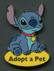 Disney Pins Stitch Wearing Dog Collar Adopt a Pet Lilo & Stitch Pin - Picture 1 of 1