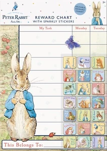 PETER RABBIT Reward Chart with 56 Sparkly Reward Stickers - Picture 1 of 3
