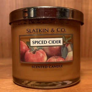 VERY RARE Slatkin & Co Candle “SPICED CIDER” Rare Retired 4oz Never Burned! - Picture 1 of 13