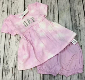 Baby Gap Girls 5 / 5T Purple Logo Shirt & Purple Shorts. Nwt - Picture 1 of 5