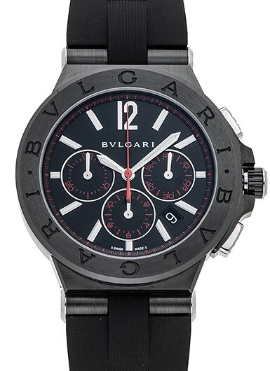 Bvlgari Diagono Men's Arabic Numerals/Baton Indexes Black Watch - DG42BBSCVDCH/1
