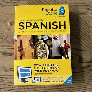 NEW Sealed Rosetta Stone Full Course PC/MAC Software Latin America SPANISH - Picture 1 of 5