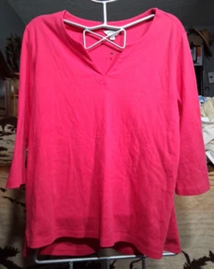 Orvis Slub Red Blouse Size Medium - Picture 1 of 7