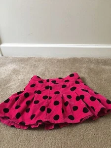 Gap Girls Black Polka Dot Corduroy Skirt Pleated Size 8 - Picture 1 of 11