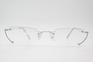 Vintage Brille Flair EYEQ 838 Silber Violett Randlos Brillengestell eyeglasses - Bild 1 von 6