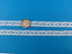 Inserción de encaje de algodón de reliquia francesa 1/2" blanco moda/artesanía/muñeca encaje 857 - Imagen 1 de 1