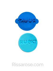 R U Ok? Sello de galleta fondant estampado ¿Estás bien?RUOK? - Imagen 1 de 1