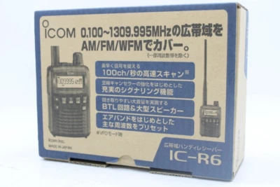 ICOM IC-R6 0.100-1309.995MHz Wide Band UNBLOCKED Communication Handy Receiver - Image 1 of 2