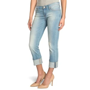 Rock&Republic Women's Size 2 Low Rise Jean Capri, Distressed Stretch Denim Pants - Picture 1 of 4