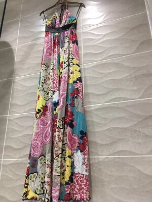 Firetrap Bellamy vintage halter neck maxi dress size XS - Image 1 of 4