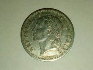 PIÈCE DE 5 FRANCS 1947 LAVRILLER ALUMINIUM - Imagen 1 de 2